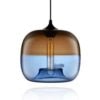 Appiation Duo Glass Ball Pendant Unique And Elegant Pendant Lighting Coffee And Blue