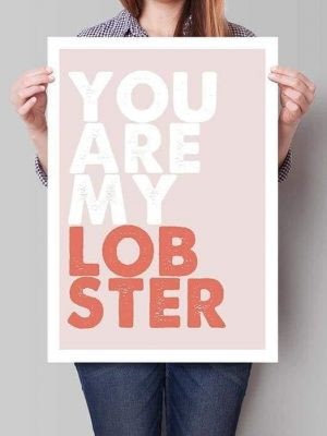 You Are My Lobster | Unframed Canvas Art unique and elegant Canvas print - Wall Art