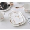 Marble Ceramic Plate | Black &Amp; White Gravity Collection | Rosseta Home