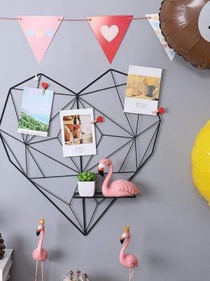 Amorousness Lilly-May | Photo Wire Grid Frame | Heart Shaped Wire Display Shelf