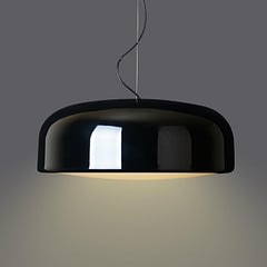 Möjligt Round Pendant Lighting Pendant lighting Glossy Black / Ø60cm /  H23cm