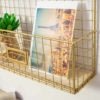 Elementary By Henry | Photo Gold Wire Grid Frame | Wall Grid + Baskets | Rosseta Home