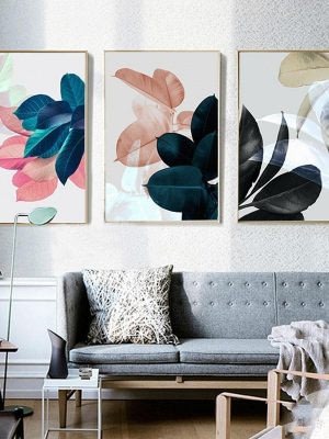 Colorful Flowers & Appeasement | Unframed Canvas Art unique and elegant Canvas print - Wall Art