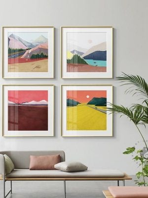 Abstract Mountains | Unframed Canvas Art unique and elegant Canvas print - Wall Art