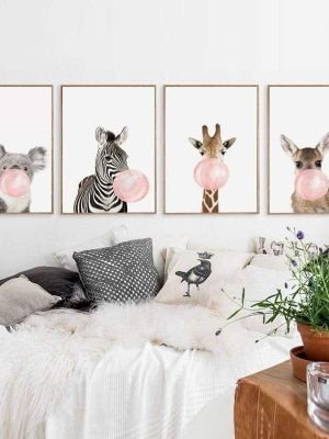 Happy Animals - Say Cheese Canvas print - Wall Art