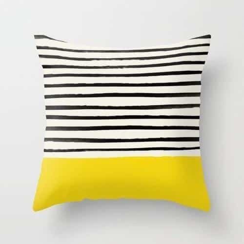 Exploration Black Stripes | CelinÉ Cushion Pillow 24X24 Inch / No