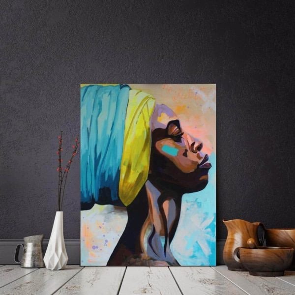 She Lives In Africa Canvas Print - Wall Art 60X80Cm